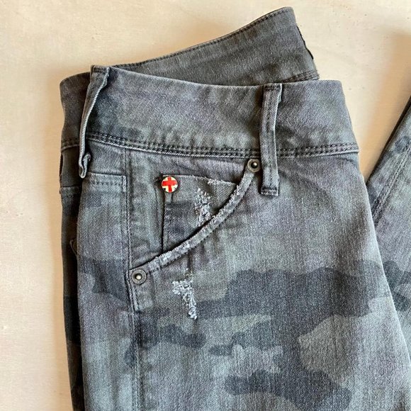 Hudson Collin Midrise Skinny Ankle Camouflage Jeans - Picture 8 of 14